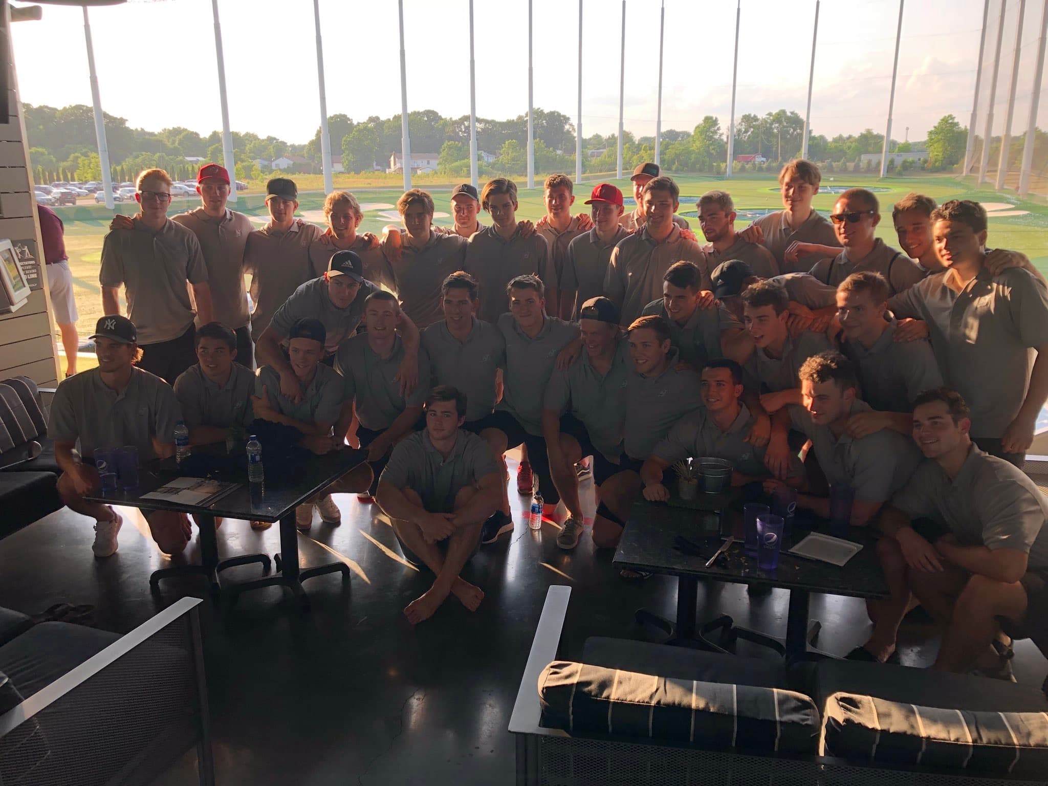 Golfing at the development camp