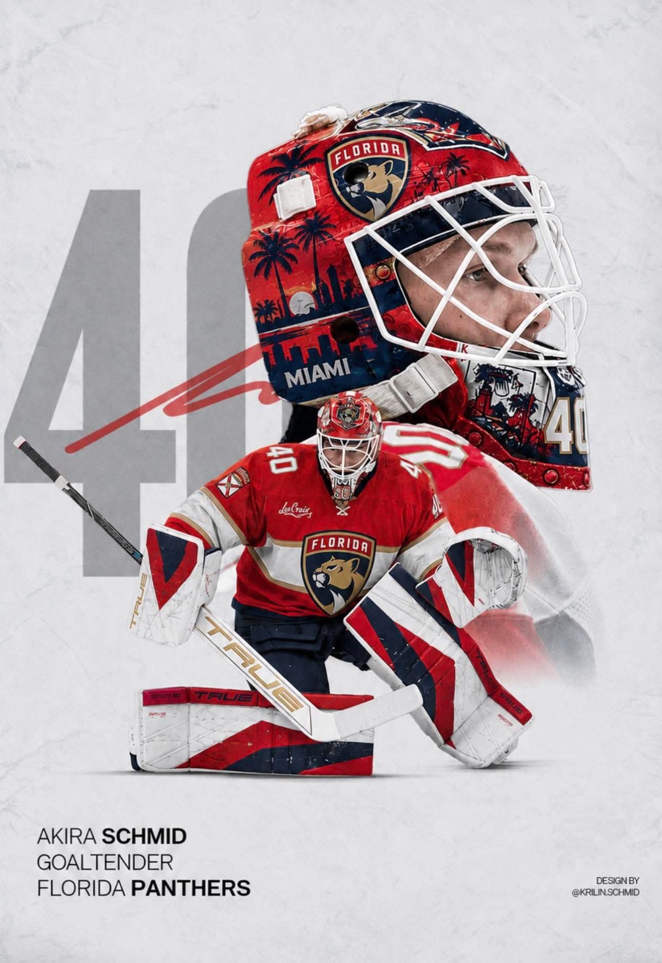 Akira Schmid looking through his Swiss-themed mask